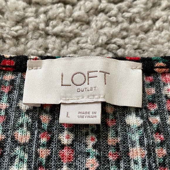 LOFT Outlet Size L Long Sleeve Blouse - Picture 5 of 9